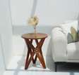 Rovix Sheesham Wood Side Table - Honey Finish Arina Living