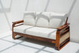 Vortex 3 Seater Sheesham Wood Sofa with Cane Detailing – Honey Finish Arina Living