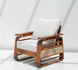 Vortex 1 Seater Sheesham Wood Sofa with Cane Detailing – Honey Finish Arina Living