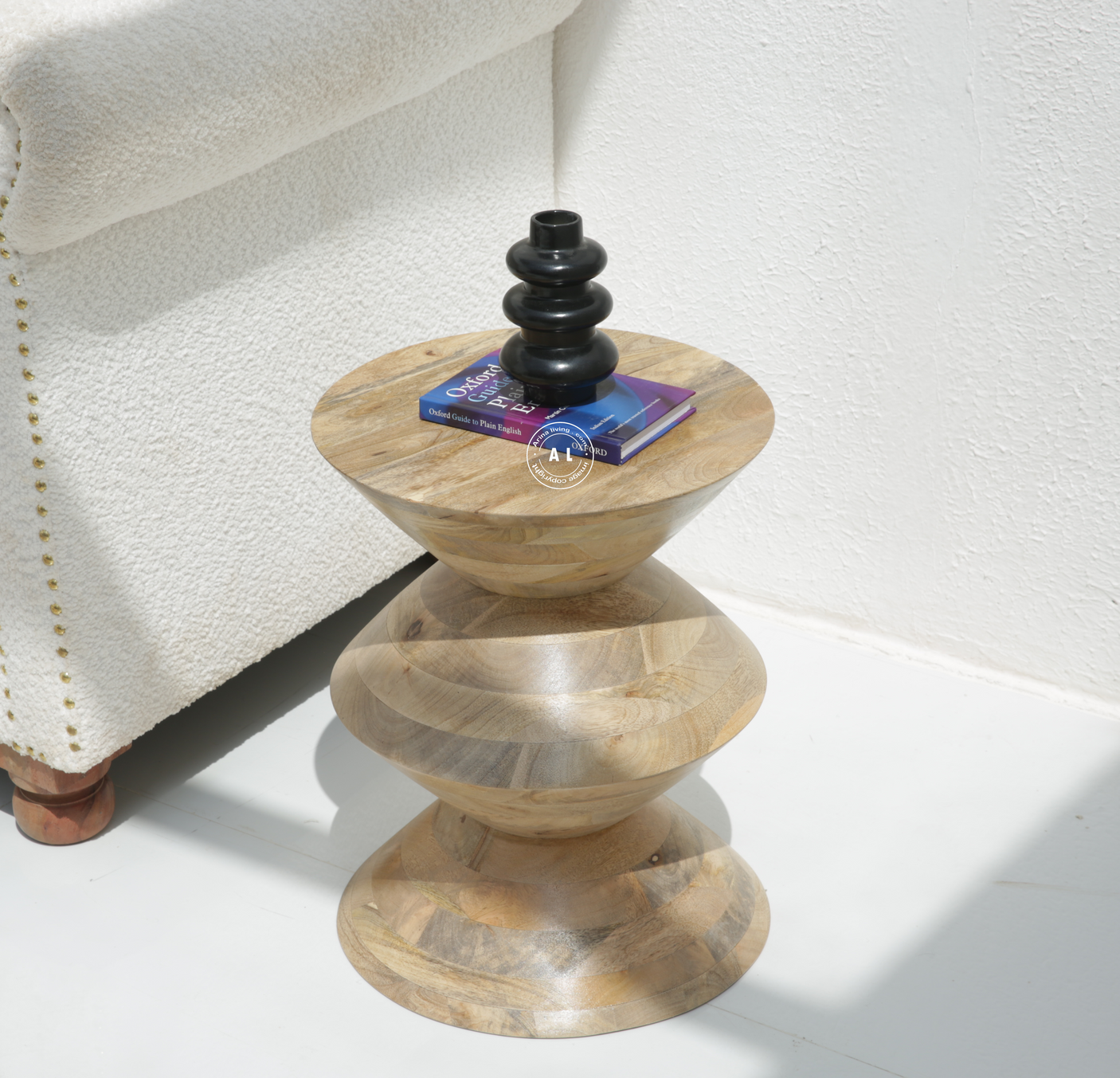 Harold Mango Wood Side Table – Solid Wood | Natural Finish
