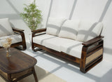 Vortex 3+1+1 Sheesham Wood Sofa Set with Cane Detailing – Walnut Finish Arina Living