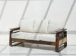 Vortex 3 Seater Sheesham Wood Sofa with Cane Detailing – Walnut Finish Arina Living