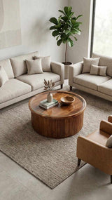 coffee table with glass