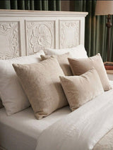 Riott king size carved bed (white finish)