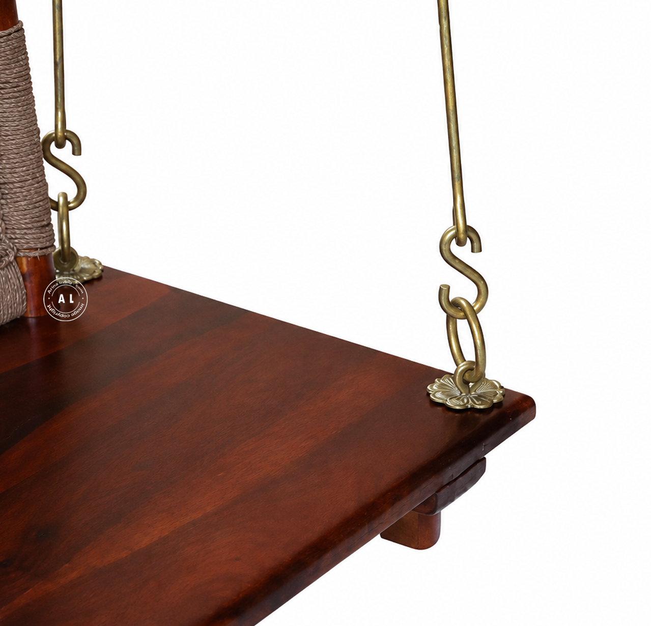 Solid Sheesham Wood Swing/Jhula - honey finish