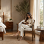 sheesham wood Arm Chair - teak finish Arina Living