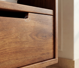 Savarna solid Mango Wood TV Unit with Natural Cane Detailing