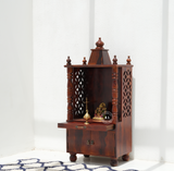 Solid Wood Home Temple with door – honey Finish Arina Living