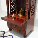 Solid Wood Home Temple with door – honey Finish Arina Living