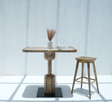 wooden bar table - Natural finish Arina Living