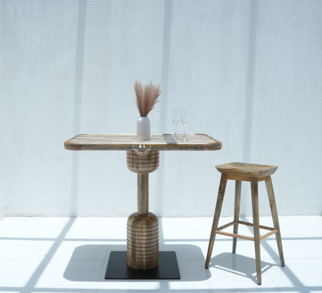 wooden bar table - Natural finish Arina Living
