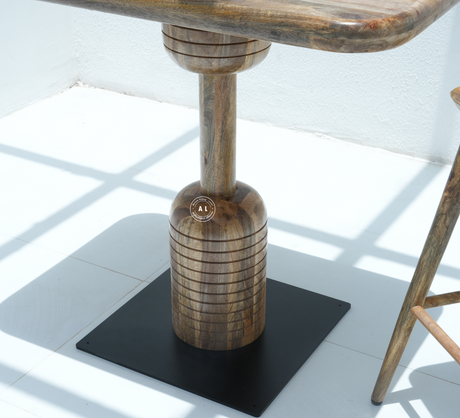 wooden bar table - Natural finish Arina Living