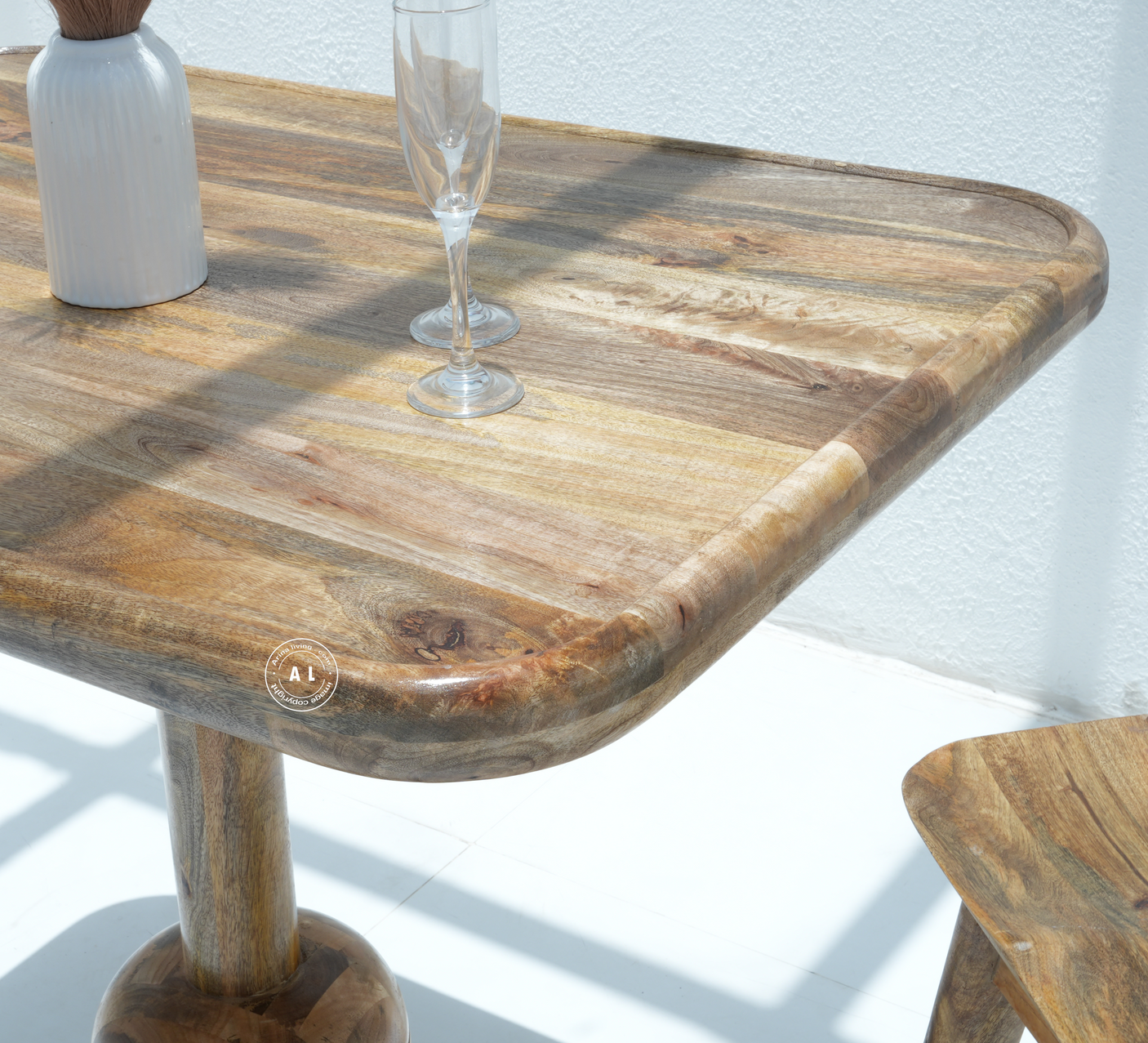wooden bar table - Natural finish Arina Living