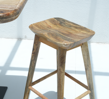 Wooden Bar Stool - Natural finish Arina Living