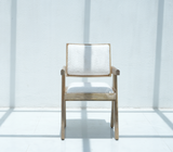 solid wood dining chair with Cushioned Seat – Natural Finish , Single Piece Arina Living