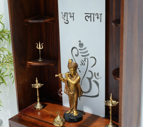 Wooden Temple with Storage - Honey finish Arina Living