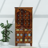 Kerman Sheesham Wood Floor Standing Temple with Door