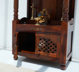 Wooden Temple with Storage - Honey finish Arina Living