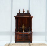 Wooden Temple with 2 door - Honey finish Arina Living