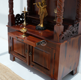 Wooden Temple with 2 door - Honey finish Arina Living