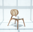 Acacia Wood Dining Chair with Cushioned Seat – Natural Finish , Single Piece Arina Living