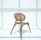 Acacia Wood Dining Chair with Cushioned Seat – Natural Finish , Single Piece Arina Living