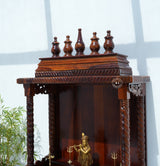 Large Wooden Temple with 2 door - Honey finish Arina Living