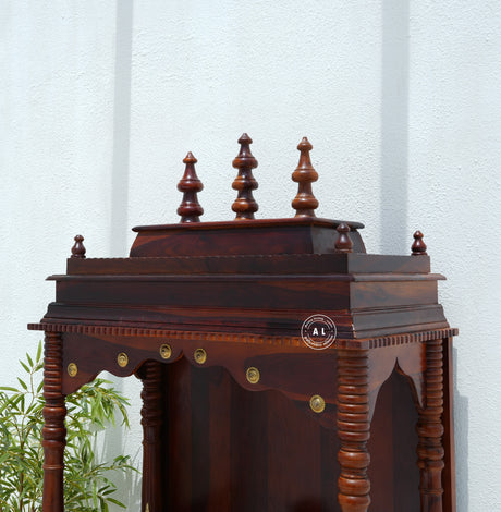 Flow Wooden Temple with Storage - Honey finish Arina Living