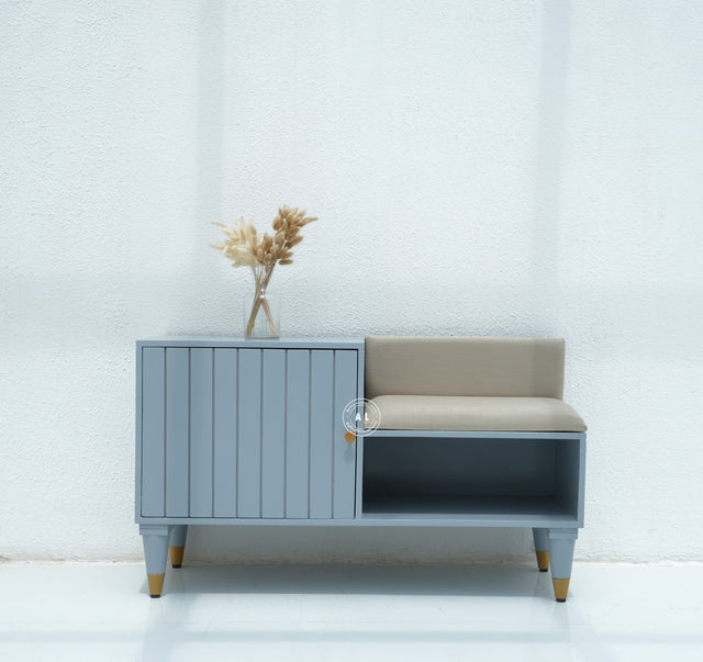 Solid Wood Shoe racks - Grey finish Arina Living