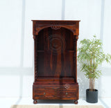 Wooden Temple with 2 Drawers  - Honey finish Arinaliving