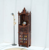 Wooden Home Temple with Storage - Honey finish Arina Living