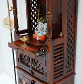 Wooden Home Temple with Storage - Honey finish Arina Living