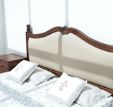 King size Acacia Wood bed - teak finish Arina Living