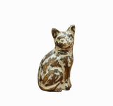 Handcrafted Wooden Cat Figurine Set of 2 – Decorative Cat Showpiece Arina Living