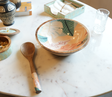 Wooden Serving Bowl with Hand-Painted Inlay & Spoon Arina Living