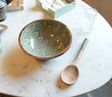Decorative Mango Wood Serving Bowl with Spoon Arina Living