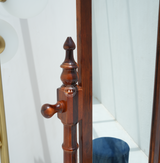 Sheesham Wood Floor Mirror 360° Rotating Full Length Mirror with Stand Arina Living