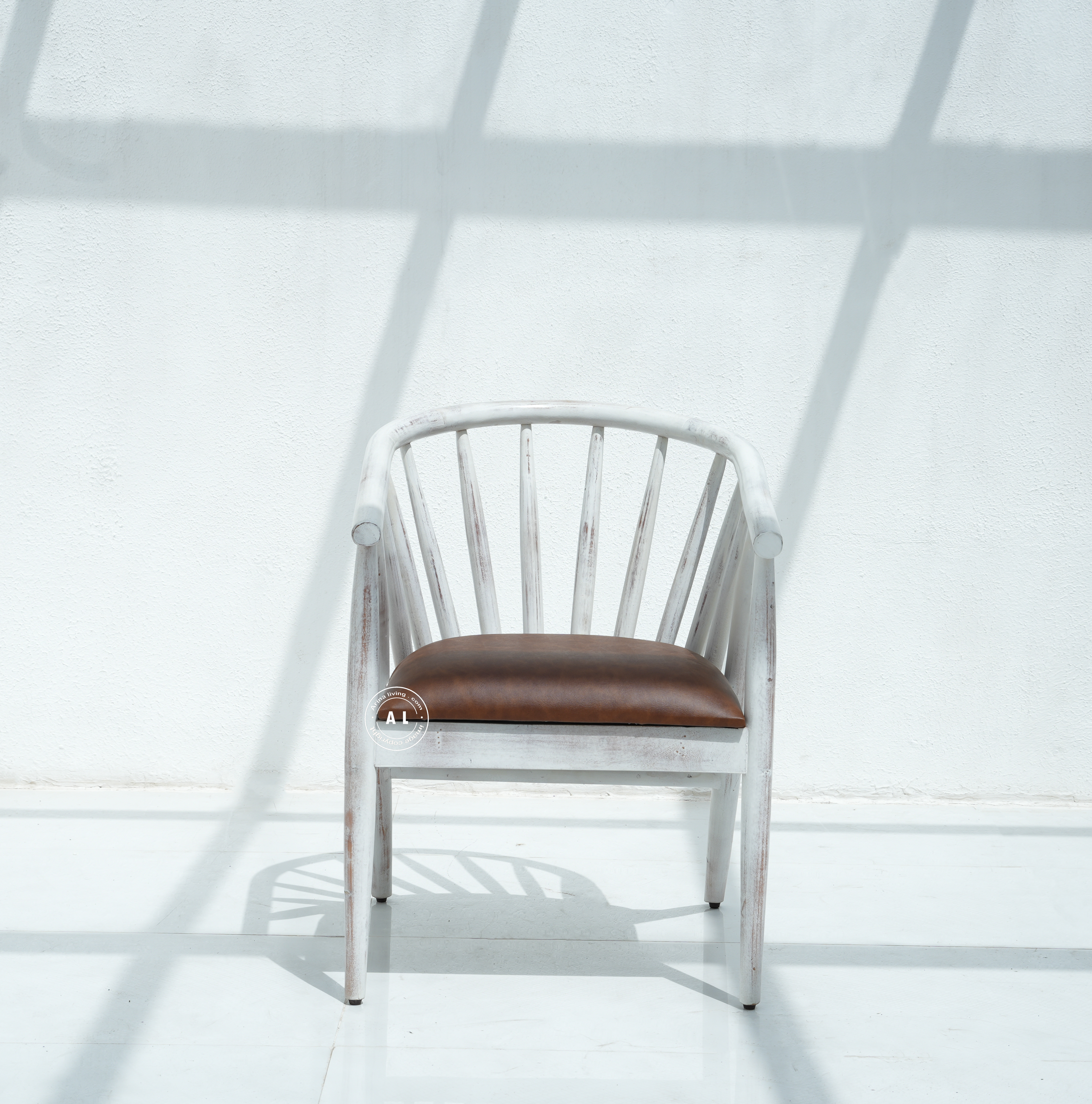 wooden arm chair - white finish Arina Living