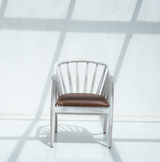 wooden arm chair - white finish Arina Living