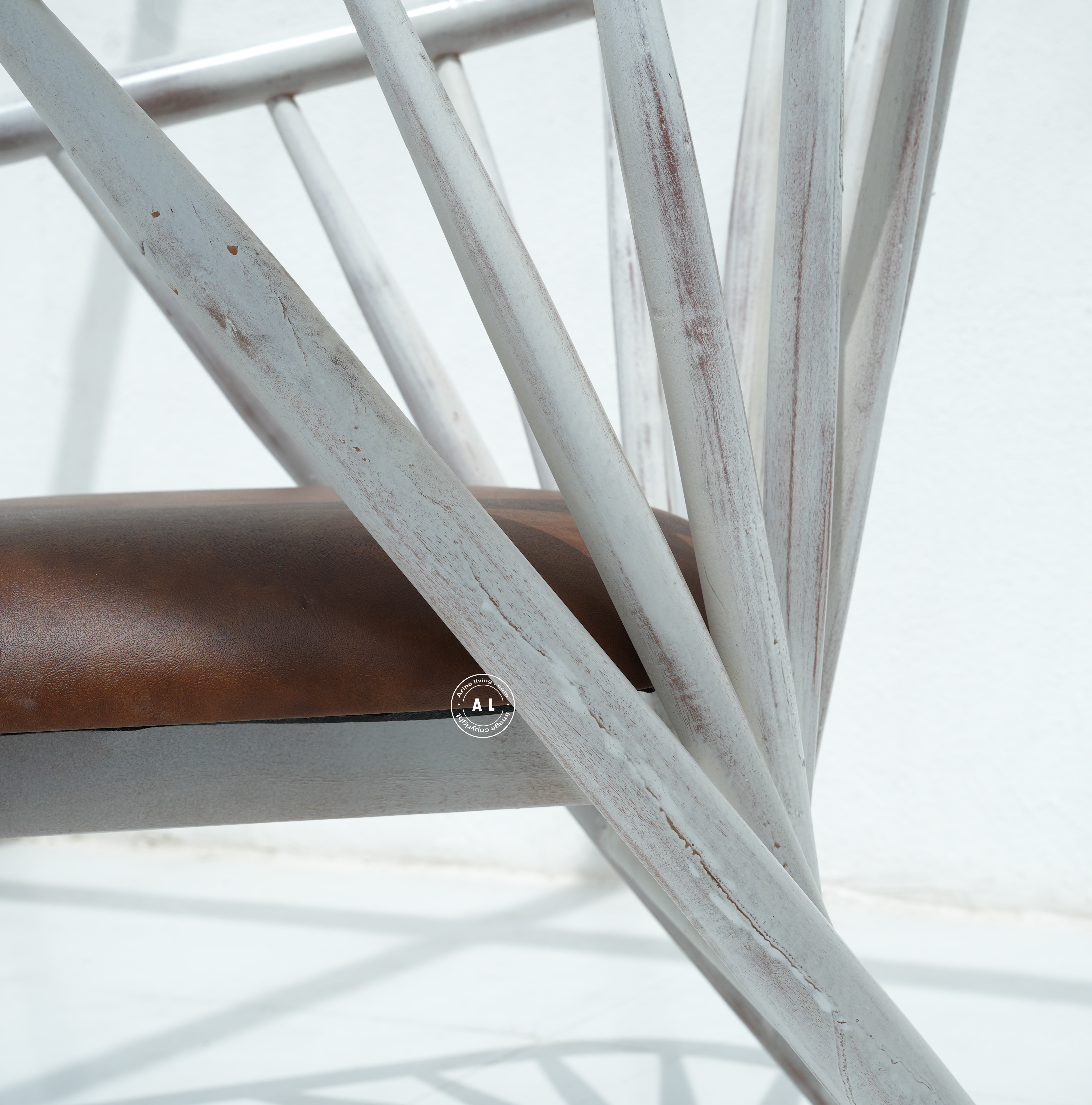 wooden arm chair - white finish Arina Living