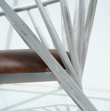 wooden arm chair - white finish Arina Living
