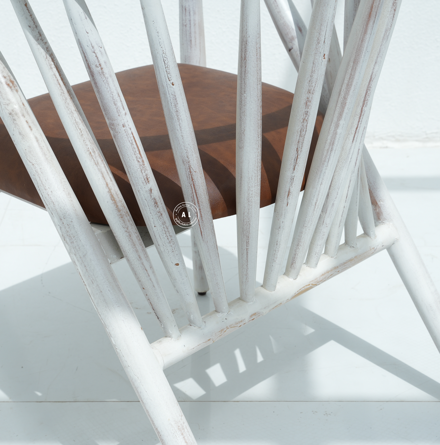 wooden arm chair - white finish Arina Living