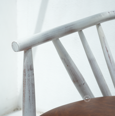 wooden arm chair - white finish Arina Living