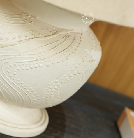 Handcrafted Terracotta Table Lamp with Textured Base Arina Living