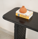 wooden console table - black finish Arina Living
