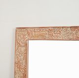 wooden Carved  console table with mirror frame Arina Living