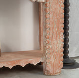 wooden Carved  console table with mirror frame Arina Living