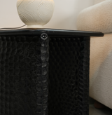 Mango wood side table - Black finish Arina Living