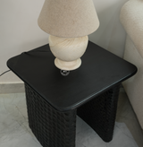 Mango wood side table - Black finish Arina Living