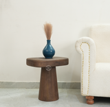 Mango wood side table - Walnut finish Arina Living